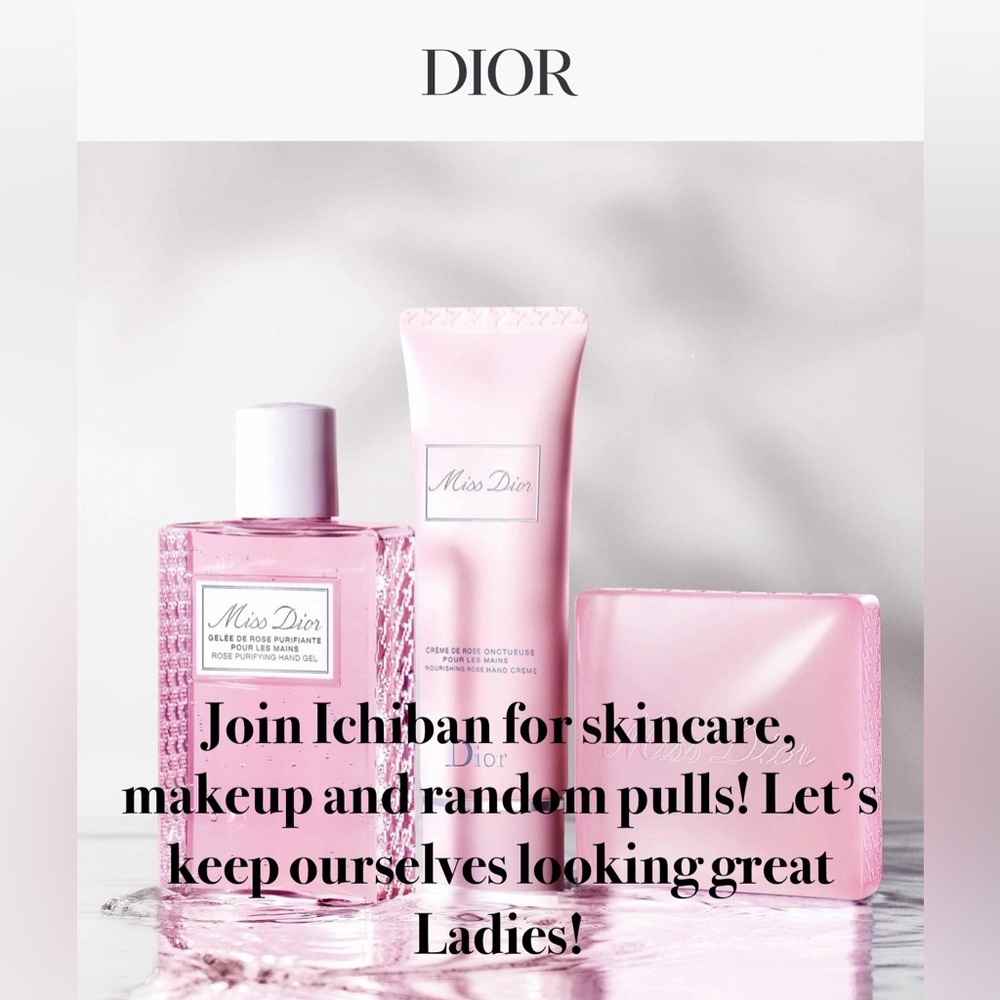Flyer For LIVE SHOW specializing in Dior & random lux brand pulls w/ low starts